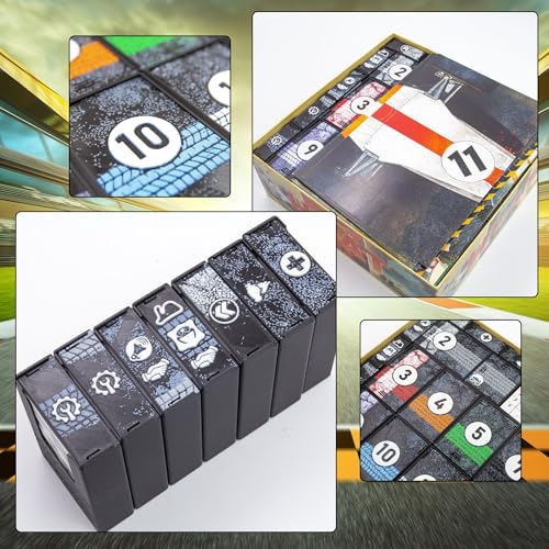 Organizer for Heat: Pedal to the Metal Unofficial – Fits Base Game + Heavy Rain, Tunnel Vision & Rocky Roads Expansions – Vertical Storage Safe - Supports Sleeved Cards