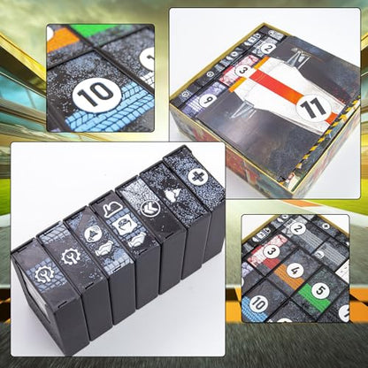 Organizer for Heat: Pedal to the Metal Unofficial – Fits Base Game + Heavy Rain, Tunnel Vision & Rocky Roads Expansions – Vertical Storage Safe - Supports Sleeved Cards
