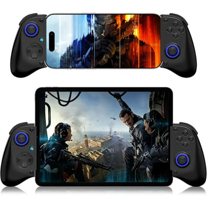 Phone Controller for iPhone, iPad, Android Phone, Tablet, PC, Switch 2, Mobile Game Controller with Hall Trigger, Turbo, Programming, Vibration, Wireless Handheld Gamepad Play Streaming, Cloud Gaming - color: Black