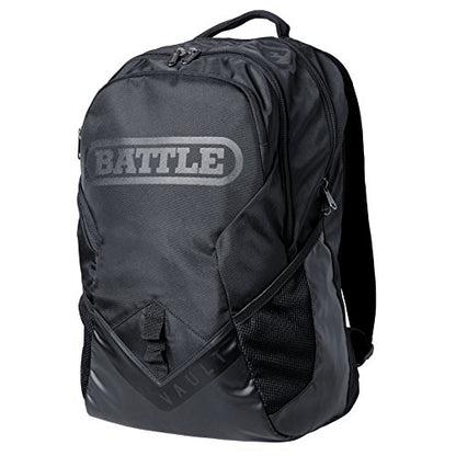 Battle Vault Backpack - Lightweight & Durable Bag With Large Front Pocket, Adjustable Shoulder Straps, Soft-Lined Top Sleeves - color: Black/Black