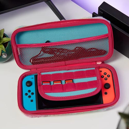 Numskull Trolls Hard Shell Travel Case for Nintendo Switch and OLED Model Console - Fits 10 Games and Switch Accessories - color: Trolls