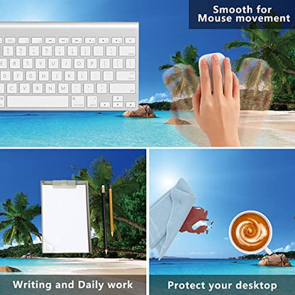 Ocean Desk Mat,ANSE Lazio Beach at Praslin Island Extended Gaming Mouse Pad,Large Non-Slip Rubber Base Mousepad with Stitched Edges,Waterproof Mouse Mat Desk Pad for Office Game Home 35.4x15.75 in - color: Anse Lazio Beach