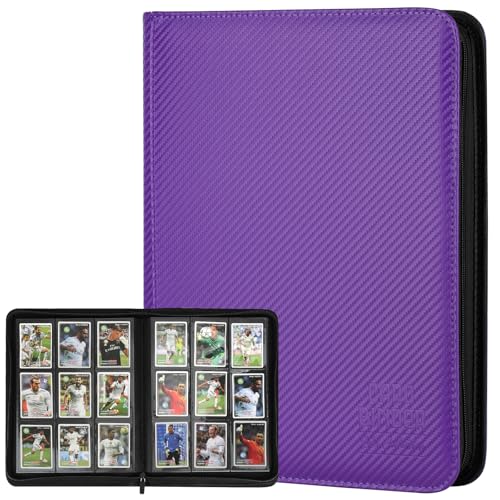 Trading Card Binder, Premium 9 Pocket Double Sided 540 Pocket PU Card Collection Binder, Collectible Trading Card Albums for MTG, TCG, Sport Card, Game Cards (Purple 1) - color: Purple 1