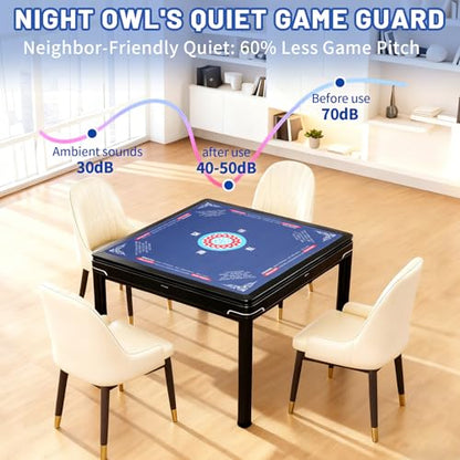 Mahjong Mat - 31.5" Non-Slip Noise Reduction Gaming Mat | Classic Chinese Style, Large Size for Mahjong, Poker, Board Games, Reduces Tile Noise, Protects Tables, Waterproof - style: Classic Chinese Style