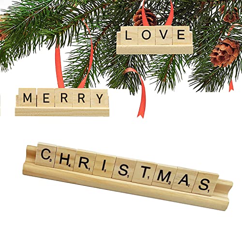Yuanhe Scrabble Letter Tile Holders - Wooden Scrabble Rack Tray Set of 8, for Crafts and Game Stands - style: 8PCS