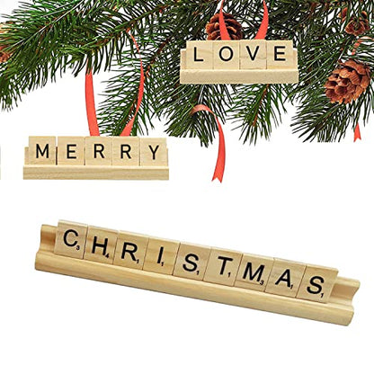 Yuanhe Scrabble Letter Tile Holders - Wooden Scrabble Rack Tray Set of 8, for Crafts and Game Stands - style: 8PCS
