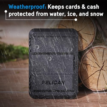 Pelican MagSafe Wallet for iPhone - Heavy Duty MIL-STD Snap-On Phone Magnetic Wallet and Phone Card Holder - Detachable and Slim Hard Case for iPhone 17 Pro Max /16 Pro Max/15/14/13/12/Pixel 10- Black - color: Black, style: Protector