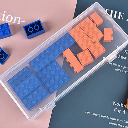 6 Pack Rectangular Clear Plastic Storage Containers Box with Hinged Lid for Beads and Other Small Craft Items (6.1 x 2.56 x 1.18 inch) | Hinged Lid, For Beads and Small Craft Items, 6.1 x 2.56 x 1.18 inch - size: 6.1 x 2.56 x 1.18 inch