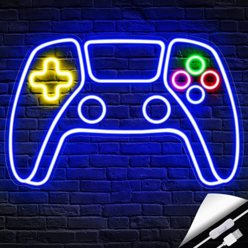 Kavaas Gamer Neon Sign, Neon Controller Sign for Gaming Room Decor - Gaming Neon Sign for Teen Boys Room Decor - Best Gamer Gifts for Teenage Boys, Kids - color: A-Gamepad5