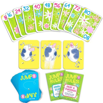 Melon Rind Jump 8, Math Game for Kids Learning Multiples of 8, Lively, Fun Card Game, Quick Activity for Boosting Math Confidence, Easy Screenless Fun, Ages 8+ - style: Multiples of 8