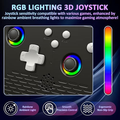 H5 Retro Gaming Console, 5.0 Inch IPS HD Screen Handheld Game Console, 256GB TF Card Build-in 40000+ Classic Games, Portable Video Arcade Support 34+ Emulators with 4000mAh Battery, Black