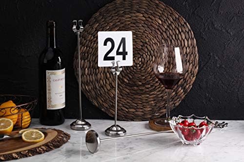 New Star Foodservice 23114 Plastic Double Sided Table Numbers 1-25, 4" x 4" Inch, White with Bold Black Numbers - size: 4 x 4 inches, style: White (1-25)