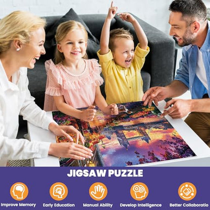 1000 Piece Puzzle for Adults, Tower Bridge of London Puzzles, Street Scenes Jigsaw Puzzles 1000 Pieces, Fun Landscape Puzzle for Adults Kids Seniors,Challenging Family Game Great Gift Idea, 28*20 in - style: Tower Bridge of London