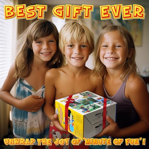 Funwares Original 272 Outdoor Minute of Fun Games - Minute to Win It Family Party & Travel for Kids & Adults, 2-12 Players! Ready to Play Right Out of the Box!