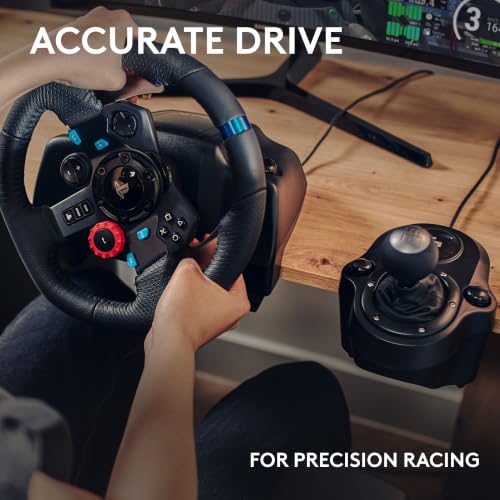 Logitech G G29 SE Driving Force Racing Steering Wheel and Pedals, Force Feedback, Genuine Leather Driving Force Shifter - for PS5, PS4 and PC, Mac - Black - style: PlayStation | PC
