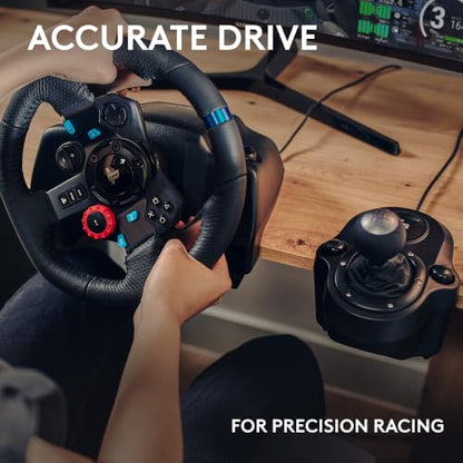 Logitech G G29 SE Driving Force Racing Steering Wheel and Pedals, Force Feedback, Genuine Leather Driving Force Shifter - for PS5, PS4 and PC, Mac - Black - style: PlayStation | PC