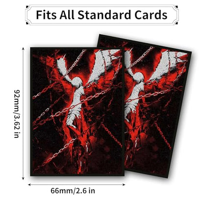 MTG Card Sleeves, Ultra Clear Front & Matte Finish Back, 100 Count Standard Size Matte Art Sleeve for Magic The Gathering - color: Angel