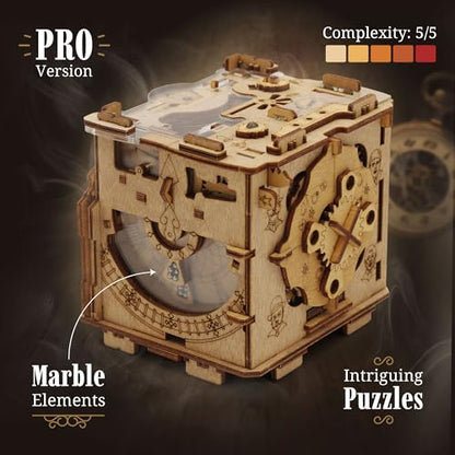 iDventure Cluebox PRO Sherlock's Camera, Escape Room Puzzle Box for Adults | Detective-themed Brain Teaser, Clever Mechanisms, Secret Chamber, Smart Gift for Men and Puzzle Lovers, 3D Mind Puzzle, Wood - color: Camera of Sherlock Holmes