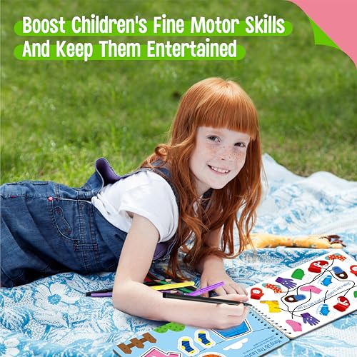 Tracing & Pen Control Pad for Kids, 30 Pages Reusable & Erasable Handwriting & Drawing Practices, Alphabet ABC and Number 123 Tracing Workbook Educational Montessori Tool for Autism, Toddlers 3-5 - style: Pen Control Pad