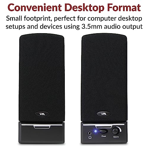 Cyber Acoustics CA-2014 Computer Speakers, Full Stereo Sound, Convenient Controls, Easy Setup - style: AC