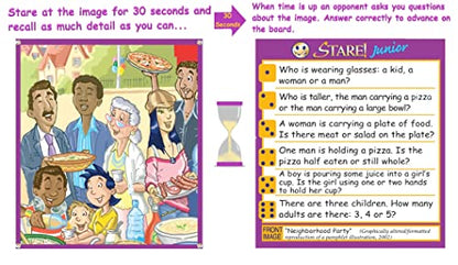 Stare Junior — The Award-Winning Game of Visual Recall, Where Fun Image Cards Challenge Kids’ Minds — Great for The Whole Family, Ages 6 & Up
