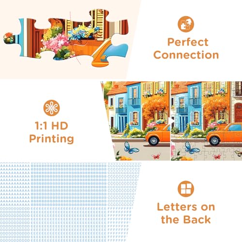 Jigsaw Puzzles 300 Pieces for Kids Adults Seniors, Car Butterfly Puzzles for Adult, Recycled Paper 300 Pieces Puzzle as Home Decor, Sturdy Puzzle Challenging Family Game Great Gift - style: Car