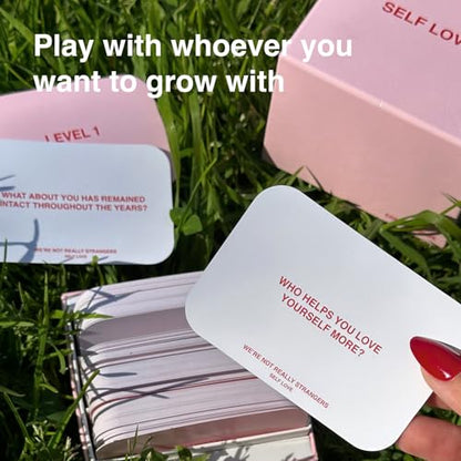 WE'RE NOT REALLY STRANGERS Self-Love Edition Card Game for Teens and Adults | 150 Cards, Journey to Self-Discovery and Empowerment for Singles & Couples, for Memorable Game Nights, Ages 15+, 1-2 Players - style: Self Love