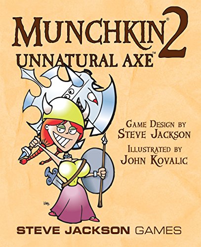 Steve Jackson Games Munchkin 2 Unnatural Axe Card Game | 112-Card Expansion Adult Kids and Family Fantasy Adventure RPG, Ages 10+, 3-6 Players, Avg Play Time 120 Min - style: Munchkin 2 - Unnatural Axe