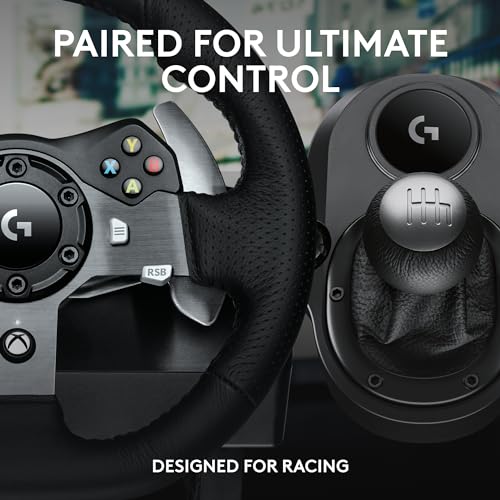 Logitech G920 Driving Force Racing Wheel and Pedals, Force Feedback + Logitech G Driving Force Shifter - Xbox Series X|S, Xbox One and PC, Mac - Black - style: Xbox X|S, Xbox One, PC/Mac