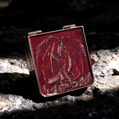 7-in-1 Metal Spinner DND Dice Set subitable for Dungeons & Dragons – Pocket Flip Rotating Dice with D4 D6 D8 D10 D12 D20 D% – Gaming Accessory with Magnetic Iron Box（Red） - color: Red