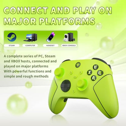 SZDILONG 2.4GHz Wireless Controller for Xbox Controller, Xbox One Series X|S Consoles, PC Windows, Steam, with hall effect sticks/7 Colors RGB Light/1000mAh Battery/Programmable/Turbo/3.5mm Audio Jack