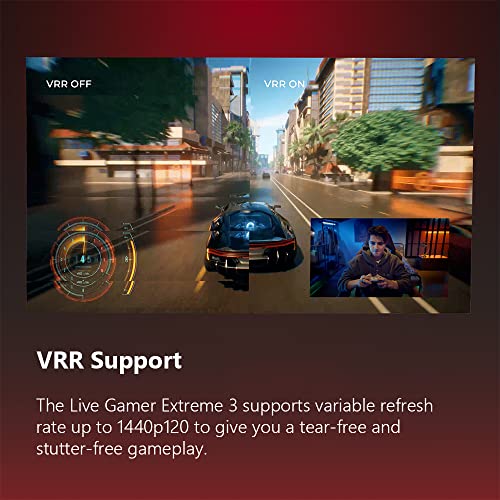 AVerMedia 4K Capture Card for Streaming,1440p120 Video Capture Device for PS5/Pro, Xbox Series X/S, Nintendo Switch, PC, compatible with Twitch, OBS, Windows, Mac - GC551G2 Live Gamer Extreme 3 - size: 4K - GC551G2 (Black)