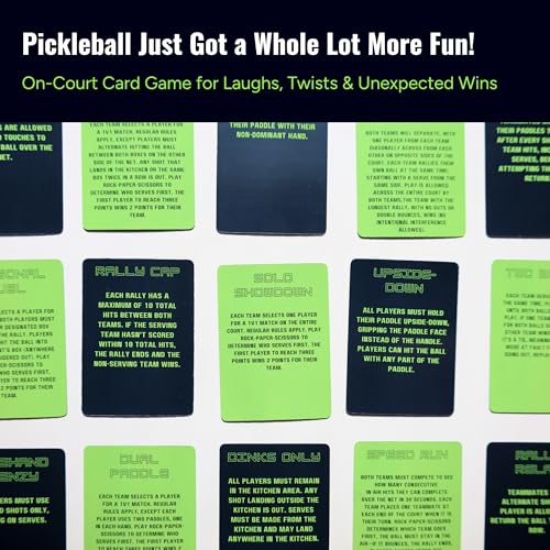 On-Court Pickleball Card Game for Fun, Strategy, and Competition – The Best Pickleball Gift for Players of All Levels! - color: Green