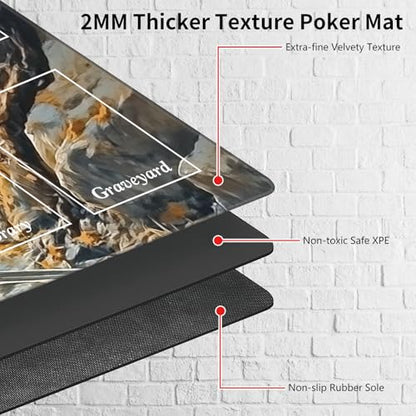 MTG Playmat with Magic Zone 27.5 x 15.7in Includes Storage Bag,TCG Playmat with Soft Surface Premium Non-Slip Rubber Backing Stitched Edges Durable Gaming Mat,Fox Knight - color: Fox Knight, size: 27.5"×15.7"With Zones