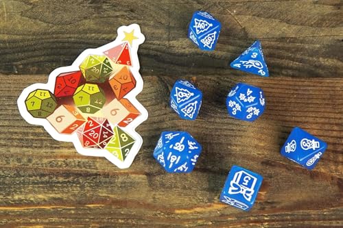 1985 Games Holiday Mystery Dice Bag - Wide Range of Patterns for Gaming, Role Playing, Table Games (Pack of 6) - color: Holiday Mystery Dice, size: Pack of 6