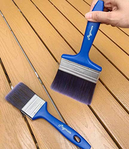 Magimate Paint Brush Set, Painters Professional Painting Brushes with an Elegance Tapered Trim Brush for Walls, Cabinets, Pack of 5