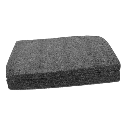 HOMSFOU 2pcs Foam Inserts for Tool Boxes and Game Storage Flexible Pre-cubed Padding Black Foam for Crafts and