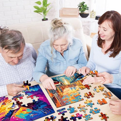 6 Pack 36-Piece Large Jigsaw Puzzles for Seniors Easy Dementia Alzheimer Products Dementia Activities Memory Training Game for Elderly Alzheimer's Patients in Nursing Home Gift (Style 1) - style: Style 1