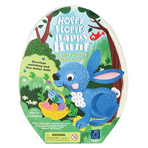 Educational Insights Hoppy Floppy's Happy Hunt - Toddler Board Games Ages 3-5, Early Learning Games for Preschoolers, Fine Motor Skills Toys for Preschool, Color-Matching Board Game