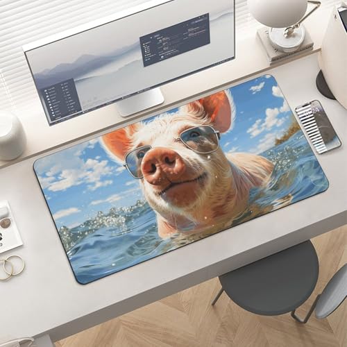 Blue Water Pets Desk Pad Protector Non-Slip Gaming Desk Mat Waterproof Desktop Mat for Keyboard and Mouse Large Mousepad Smooth Writing Pad for Home Office Work(23.6 X 13.8)