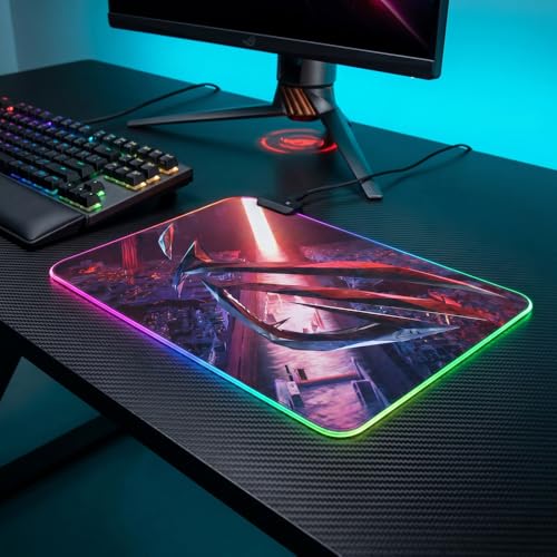 Luminous RGB Gaming Desk Mat, Large Mouse Pad, Wear-Resistant Non-Slip Pad, PC Accessory, (Small) 9.85"x13.79"