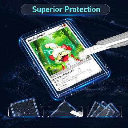 1000 Card Sleeves Top Loaders for Cards, 35pt 3"x4" Clear (500Soft+500Hard) | Playing Cards Holders Fit 2.5"x3.5" Sports Trading Cards, Kpop Photocards, Game Cards, HD Anti-Scratch for Collect & Display - size: 500 Hard Sleeves + 500 Soft Sleeves