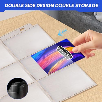 80 Pack 9 Pocket Trading Card Sleeve Pages,Page Protectors Card Sleeves Binder Sheets for 3 Ring Binder,Card Binder Sleeves for Baseball, Football, Game Sport Business Cards - size: 80 Pack