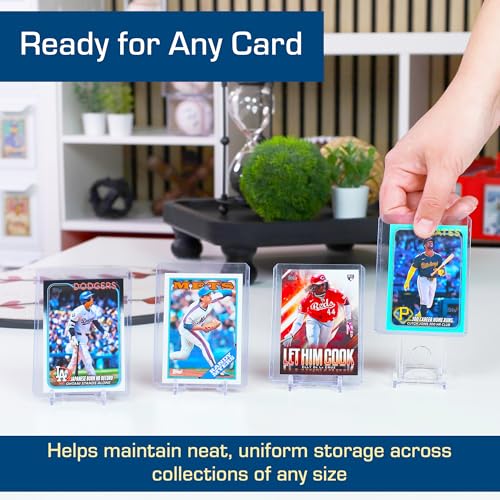 BCW Card Sleeves and Toploaders for Card Combo | Premium Top loaders for Cards and Acid-Free Penny Sleeves | Great for Football, Magic The Gathering, Pokemon, and Baseball Card Protectors 100 Count