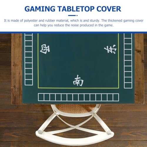 Alasum Mahjong Table Mat Thick Felt Game Mat with Non-Slip Backing Square Table Cover 30.70X30.70 Inch Noise Reduction Board Game for Mahjong Dominoes Poker
