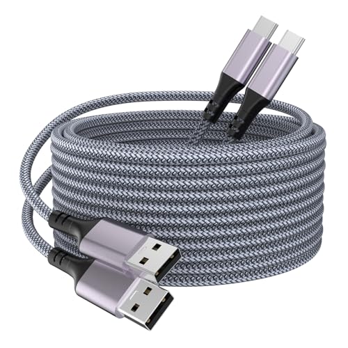 Charger Charging Cable for PS5/PS5 Pro Controller,for Xbox Series X/Xbox Series S,for Nintendo Switch 2 Pack 16FT Replacement USB C Cord Nylon Braided Type-C Ports - size: 5M+5M