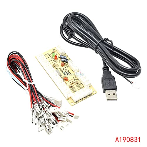 Zero Delay Arcade USB Encoder PC to Joystick Push Buttons Wired Cables for Fight Stick Control Module Board DIY Arcade Game Kit