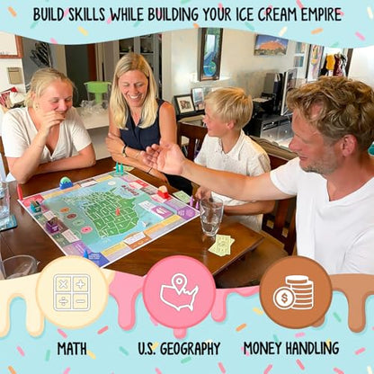 Ice Cream Empire by Empire Games –Strategic Family Game for Adults, Teens & Kids Ages 7+, Build Your Ice Cream Business Board Games for Adults & Kids, Educational Kids Games for Game Night Fun