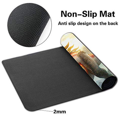 Board Game MTG Playmat Games Size 60X35 cm CCG Compatible for MTG CCG RPG Trading Card Game (Gishath, Sun's Avatar) - color: Gishath, Sun's Avatar