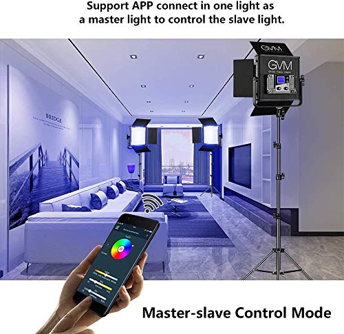 GVM RGB Video Lights with APP Control, 50W Full Color Studio Video Lighting Kit, Led Video Lights for YouTube Photography Lighting, 3 Packs Led Light Panel, Aluminum Alloy Shell, 3200K-5600K - size: 50RS3L